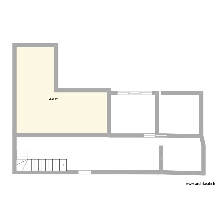 Maison moi. Plan de 1 pièce et 26 m2