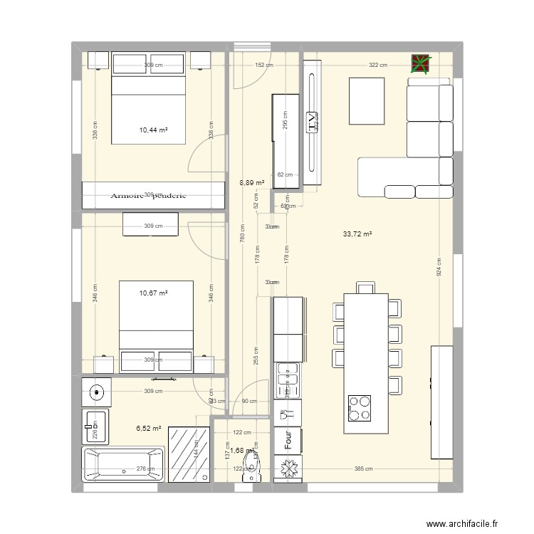 Etage Lagardelle F3. Plan de 0 pièce et 0 m2