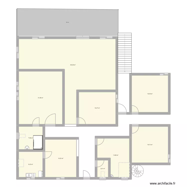 MAISON COMORE. Plan de 10  et 194 m²