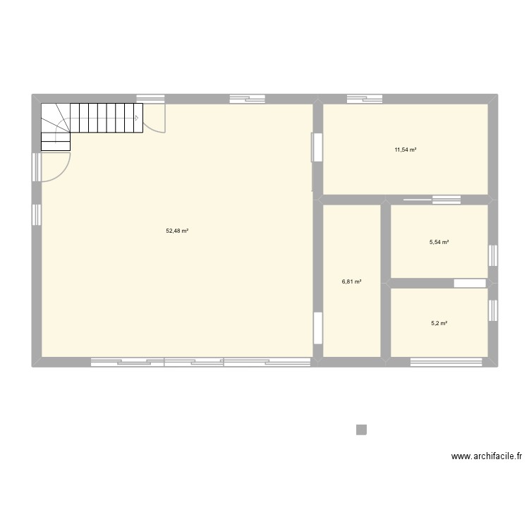 Notre maison. Plan de 5 pièces et 82 m2