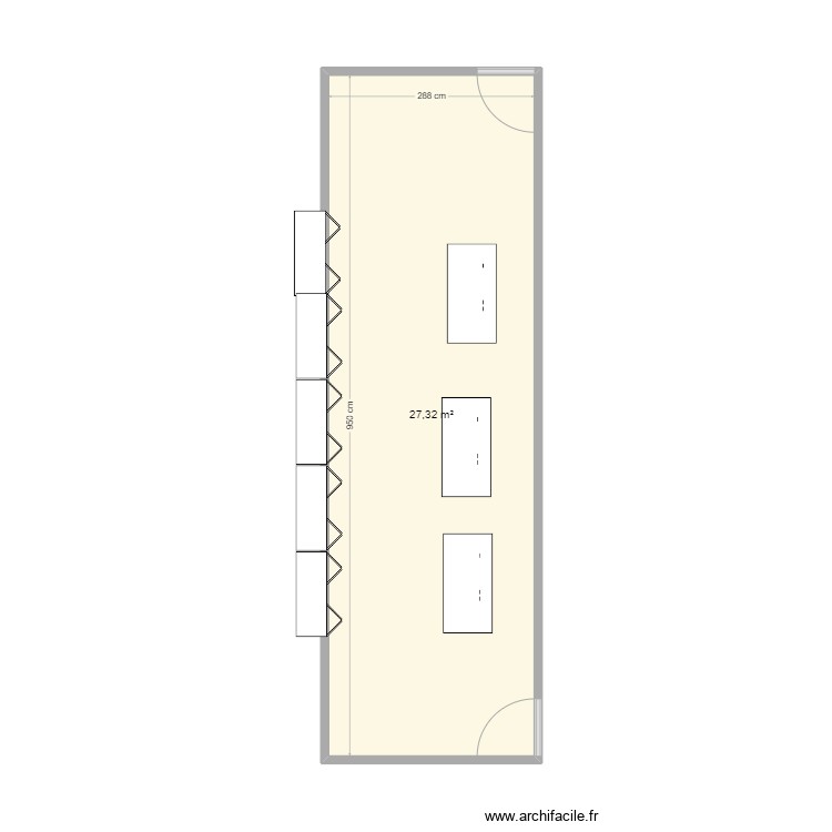 salle commune - Plan dessiné par roumi22300