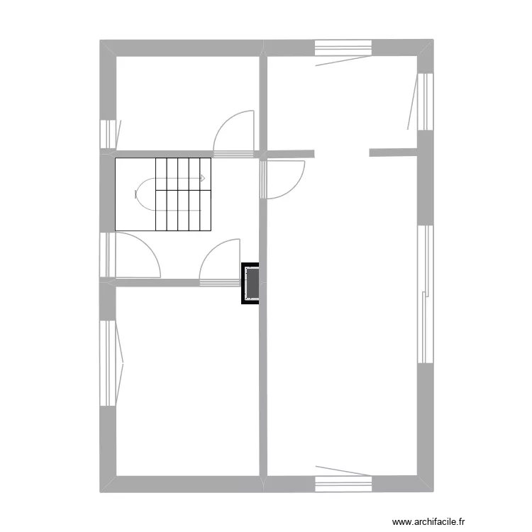 Etage. Plan de 4  et 54 m²