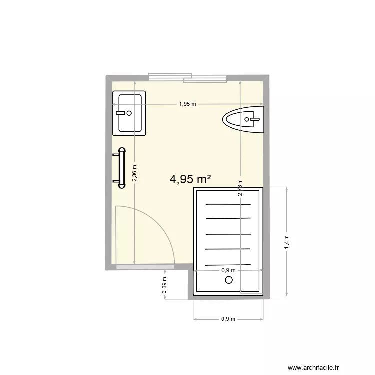 ZAGNI. Plan de 1  et 5 m²