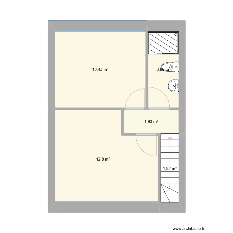 Logement 4 R+1 variante 1. Plan de 