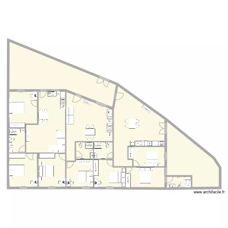 gandara t2+t2+t3 configuracao. Plan de 15  et 296 m²