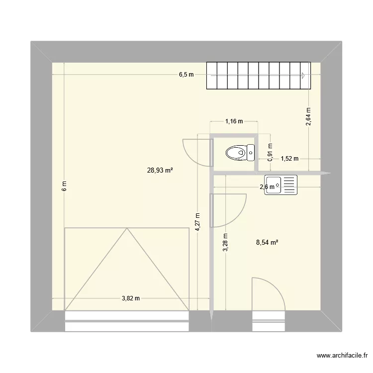 Plan dépot. Plan de 3 et 38 m² Plan dépot. Plan de 3 et 38 m²