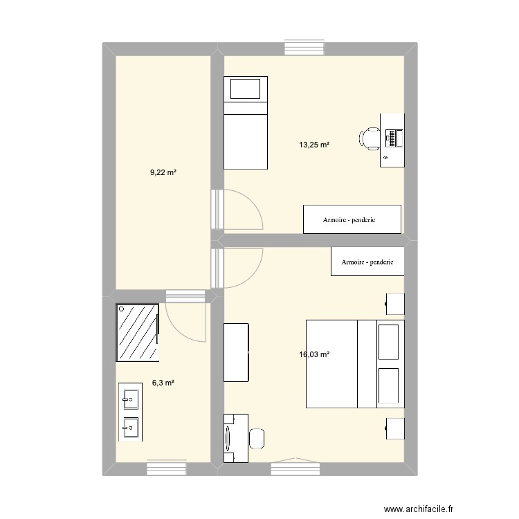 2e étage - Rumilies . Plan de 0 pièce et 0 m2