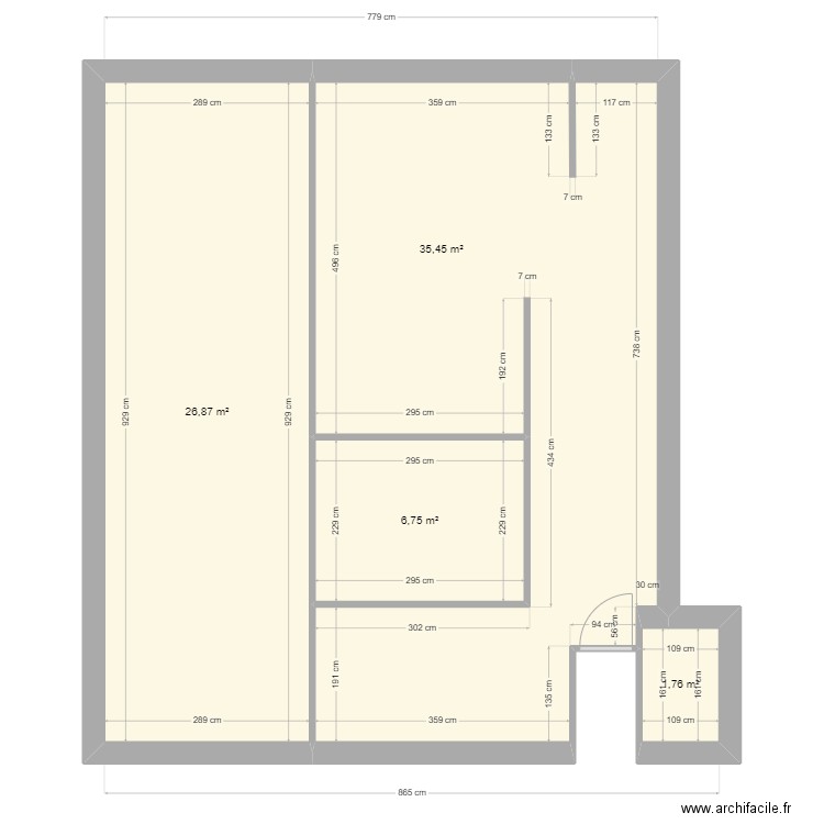 genet. Plan de 0 pièce et 0 m2