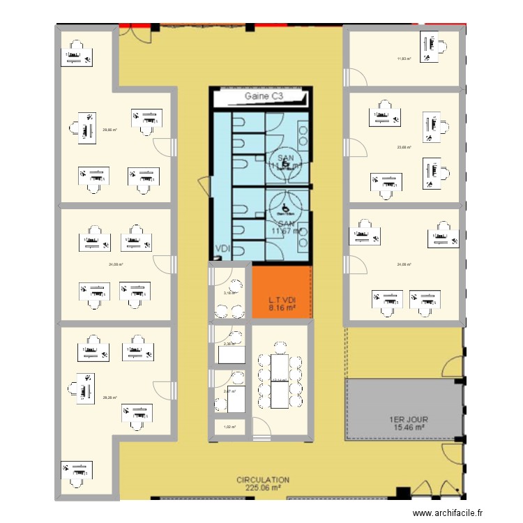DS1 V DS1. Plan de 11 pièces et 164 m2