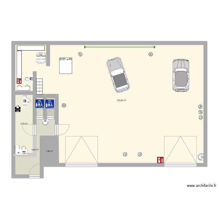 U61. Plan de 6 pièces et 119 m2