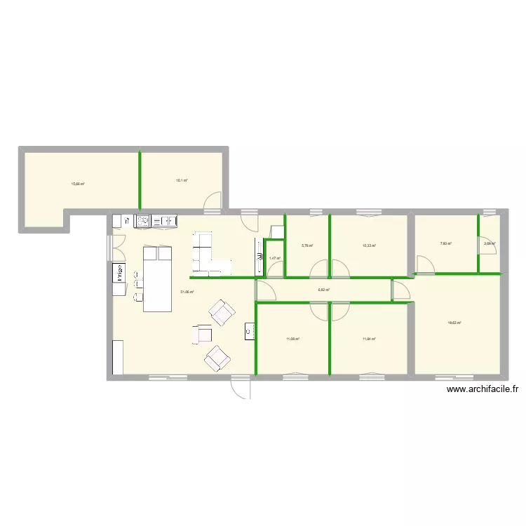 Malves Salon V2. Plan de 