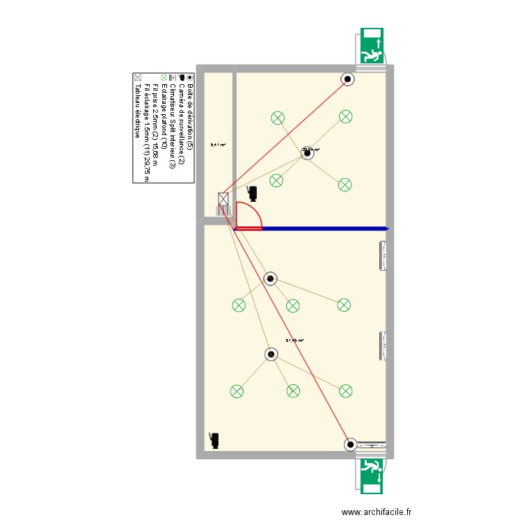 electdominos. Plan de 3 pièces et 86 m2