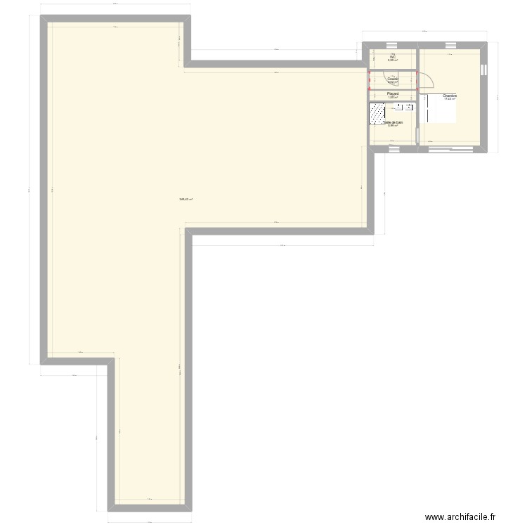 Chaillac 1. Plan de 6 pièces et 294 m2
