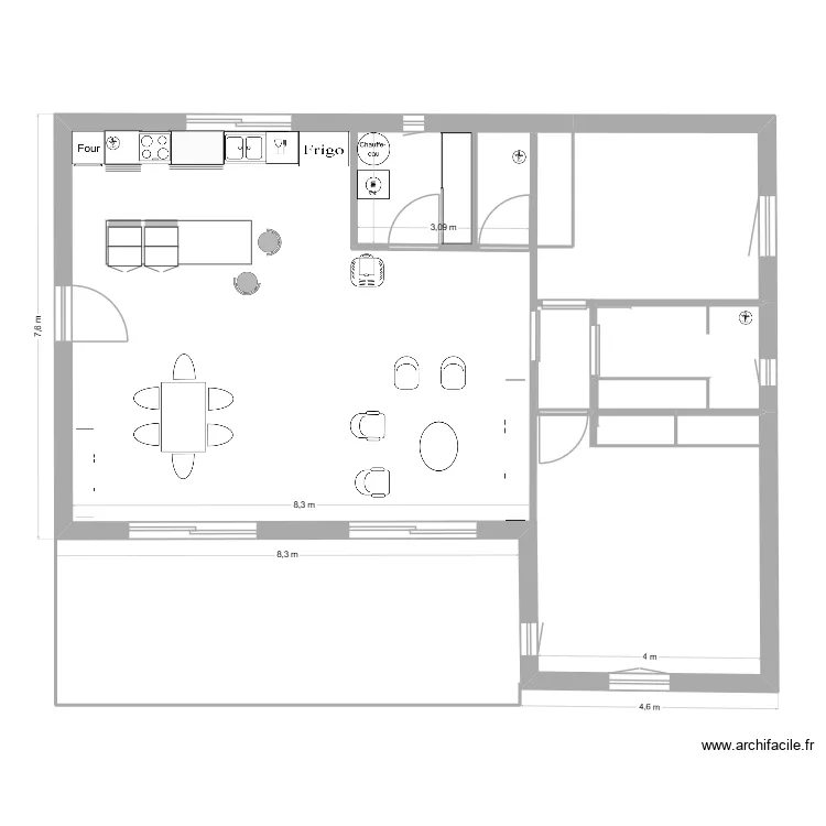 Maison 1. Plan de 1 et 96 m² Maison 1. Plan de 1 et 96 m²