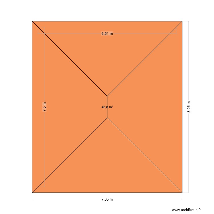 GARAGE S. Plan de 1 pièce et 49 m2