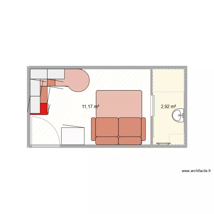 garage v3. Plan de 2  et 14 m²