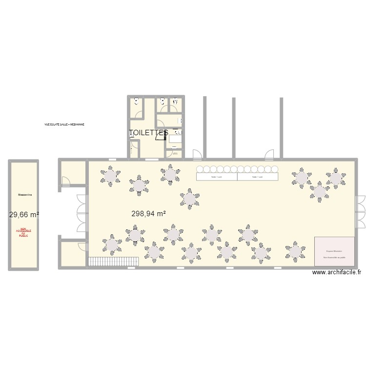 SALLE ST MAURICE III. Plan de 12 pièces et 372 m2