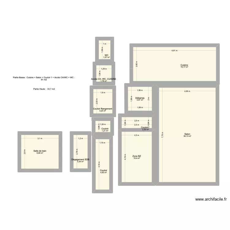 Plan Maison. Plan de 12 Pièces et 97 m²