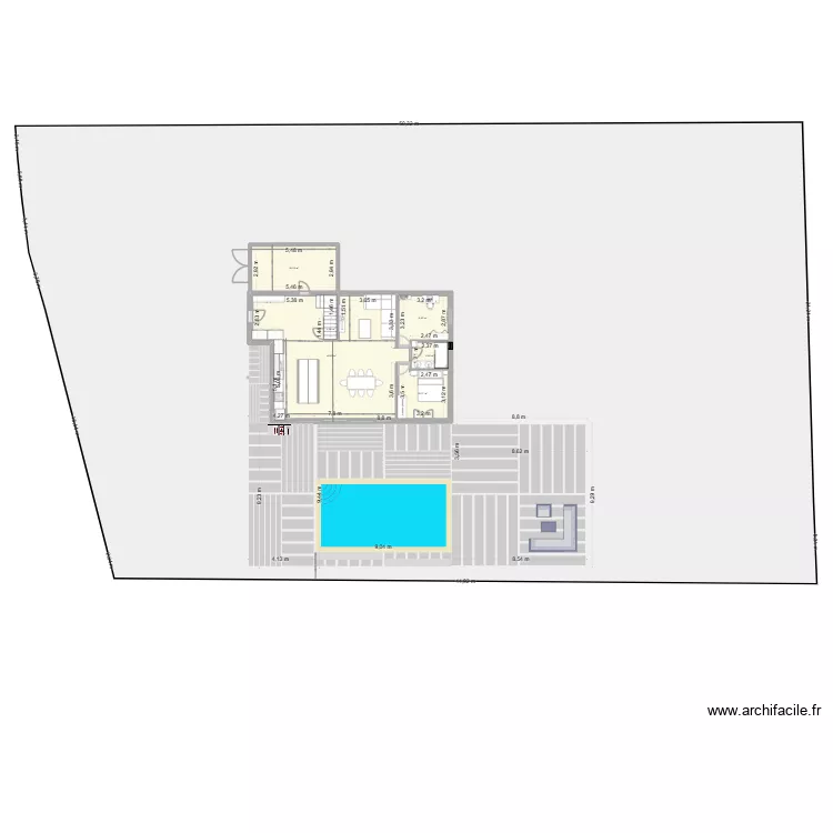 Plan 2. Plan de 14  et 167 m²