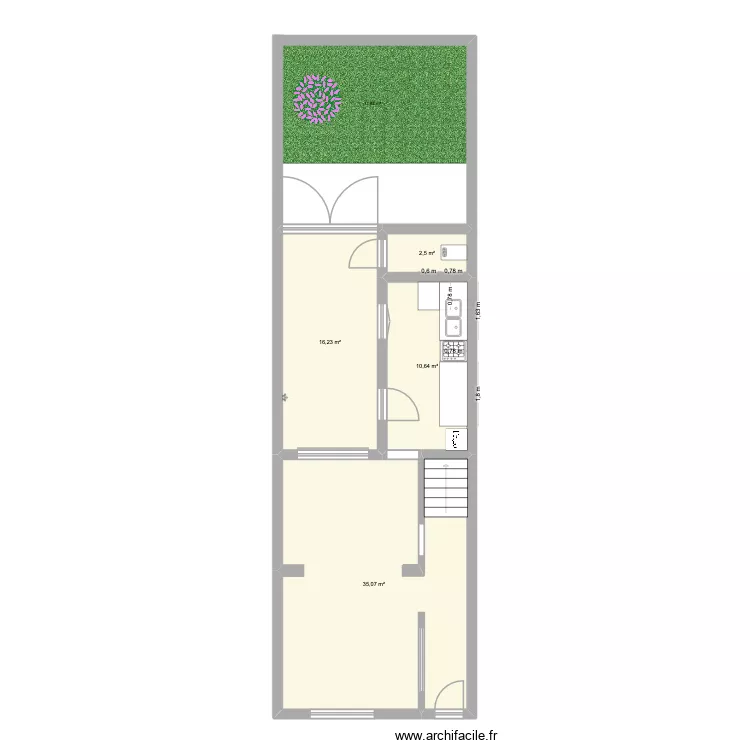 Le figuier-TRAVAUX. Plan de 4 et 64 m² Le figuier-TRAVAUX. Plan de 4 et 64 m²