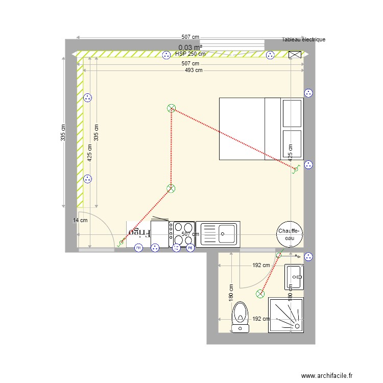 SCI FUMEY - APPART 2 - BLOIS. Plan de 3 pièces et 25 m2