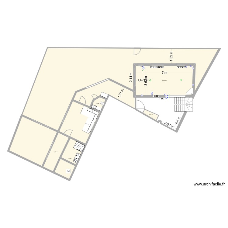 Maison 86m2 extension jardin. Plan de 0 pièce et 0 m2