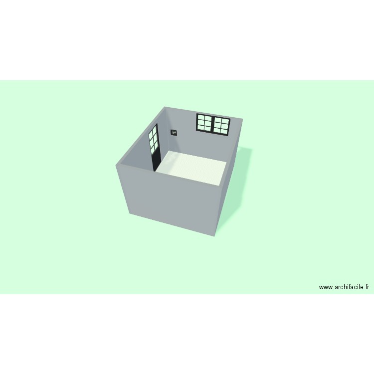 BUREAU MIKA. Plan de 1 pièce et 11 m2