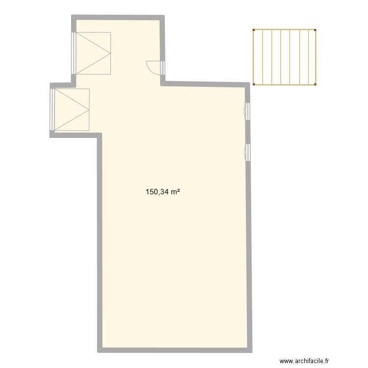 pergola. Plan de 1 pièce et 150 m2
