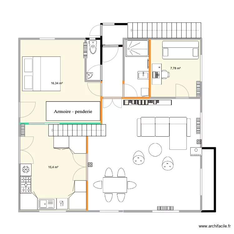1er &eacute;tage projet 5. Plan de 