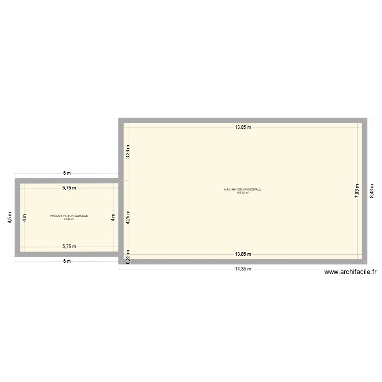Plan pour future garage. Plan de 0 pièce et 0 m2