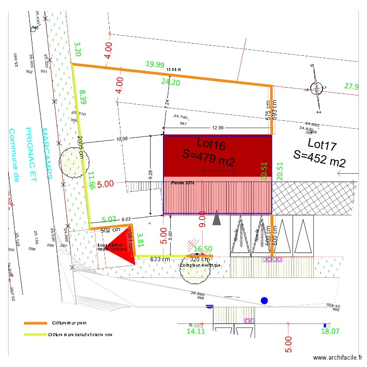 DP prignac. Plan de 0 pièce et 0 m2