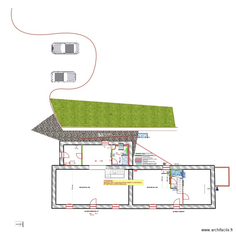 FOURASTIE 2. Plan de 3 pièces et 237 m2