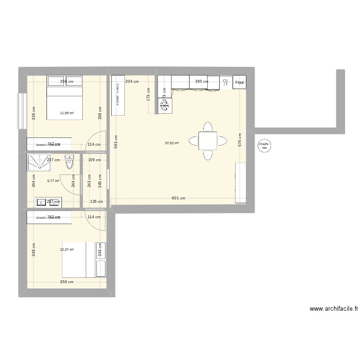 maison 50m2. Plan de 0 pièce et 0 m2
