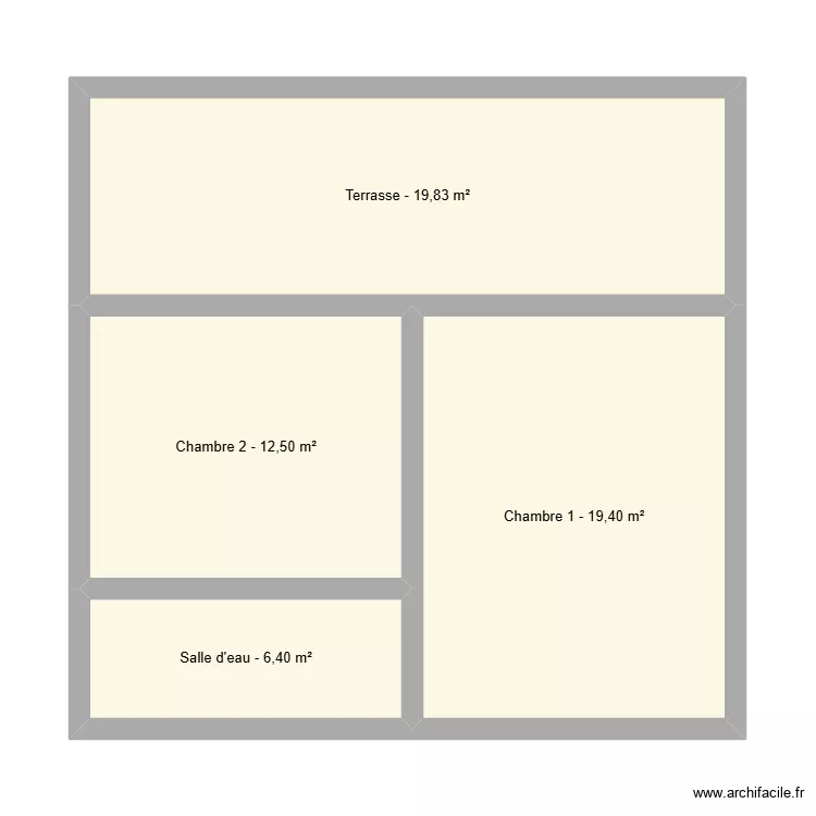 B&acirc;timent D - Croquis - DESPOINTES. Plan de 4  et 58 m²