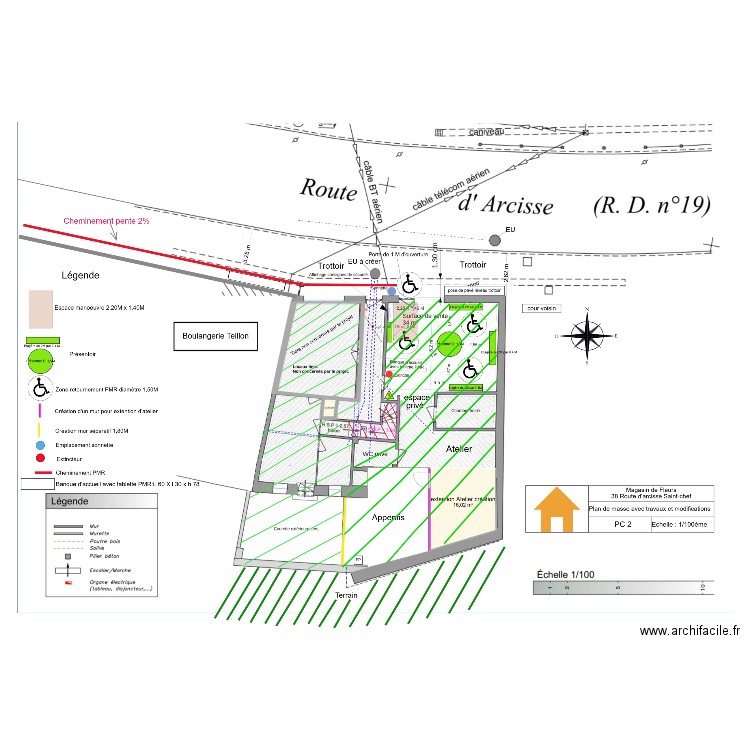 plan. Plan de 1 pièce et 1 m2