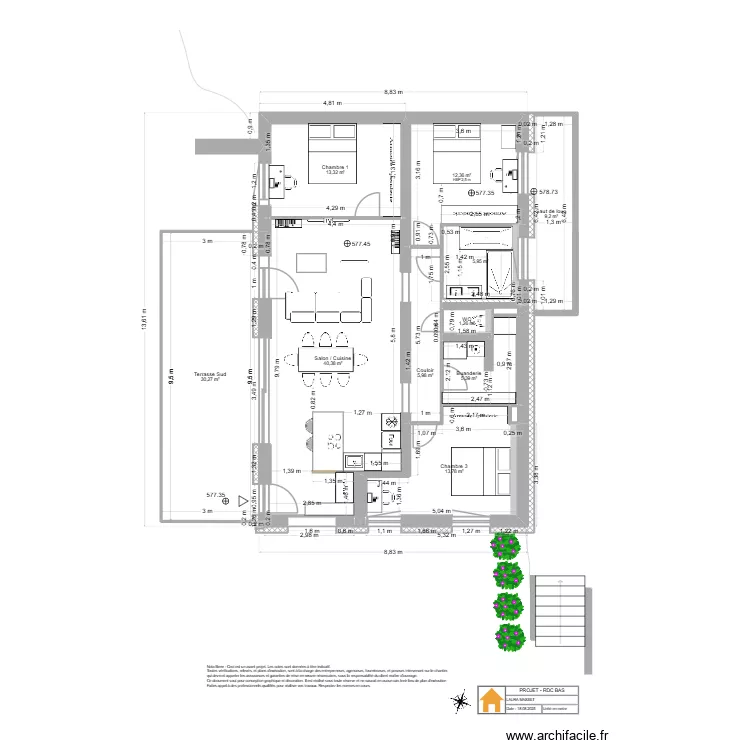 Viuz - abri velo. Plan de 13  et 138 m²