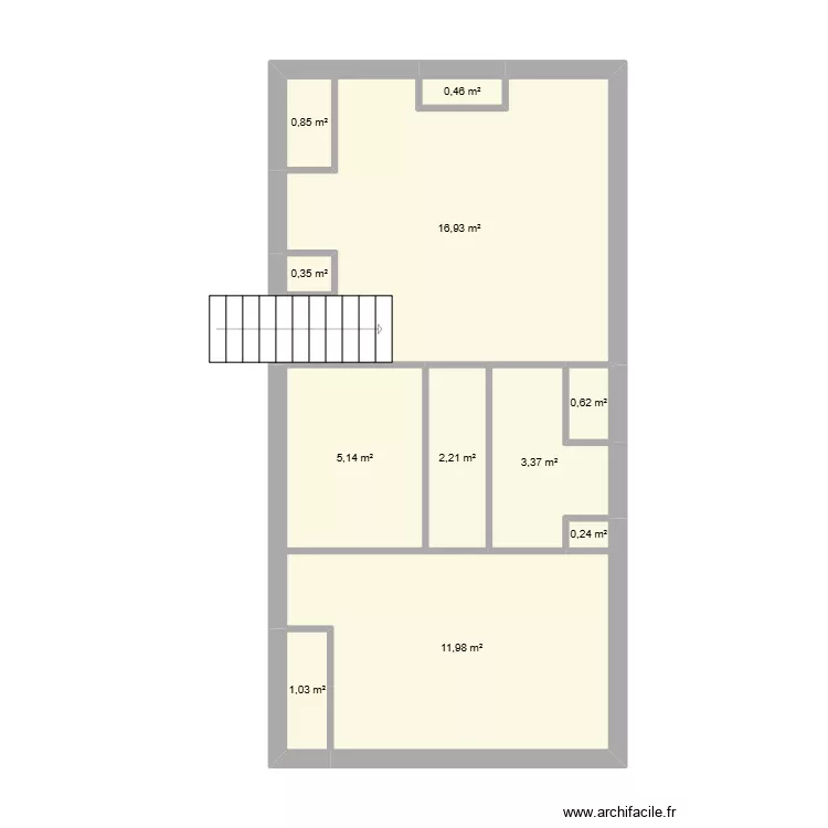 etage_maison_pirou. Plan de 11 Pièces et 43 m²