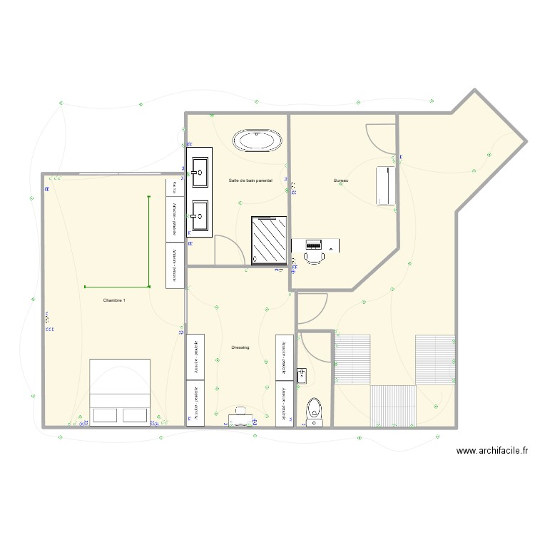 C-h rez ch. Plan de 5 pièces et 1655 m2