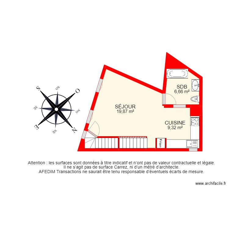 BI16110 -. Plan de 23 pièces et 93 m2