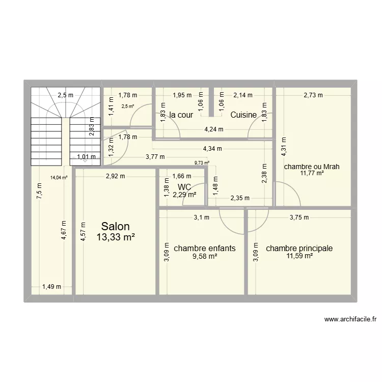 rez de chaussee OPTION 2. Plan de 9 et 82 m² rez de chaussee OPTION 2. Plan de 9 et 82 m²