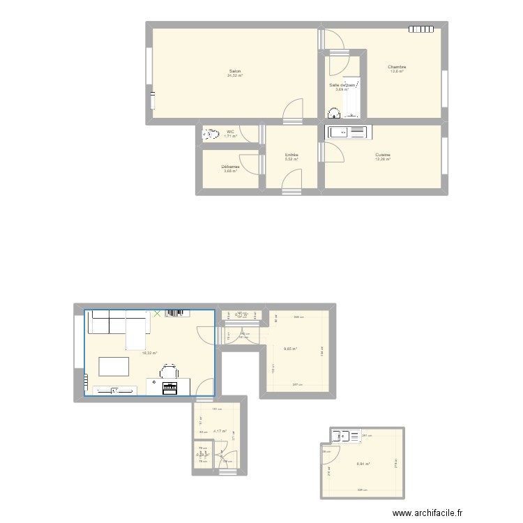 Appartement Triolo. Plan de 0 pièce et 0 m2
