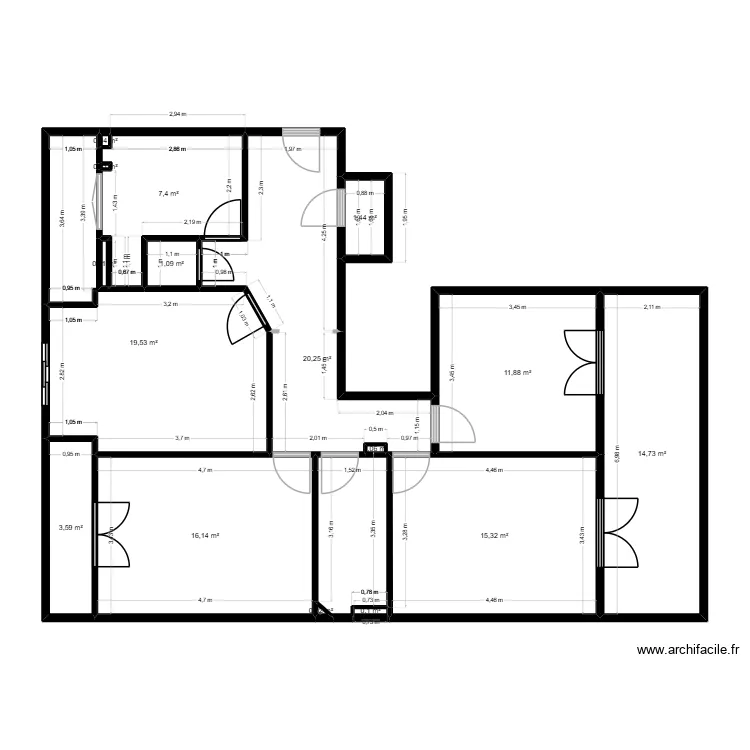 GOLF_old_1. Plan de 16  et 112 m²