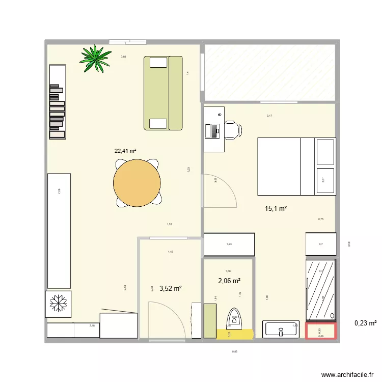 AppartSophie. Plan de 