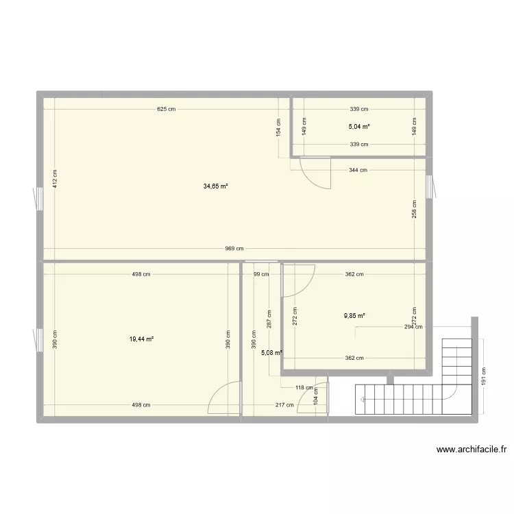 S.B. - Appartement. Plan de 