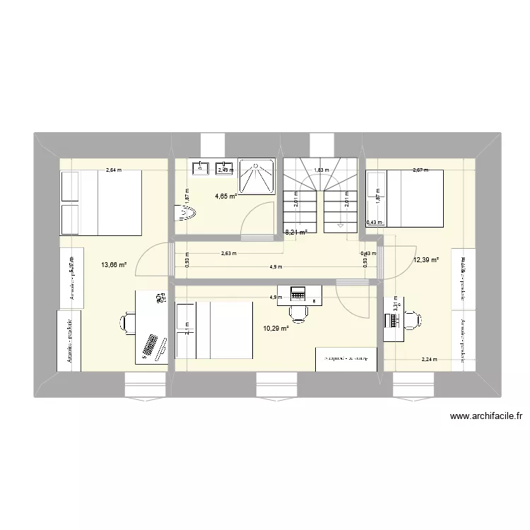 Keranfiol test etage. Plan de 