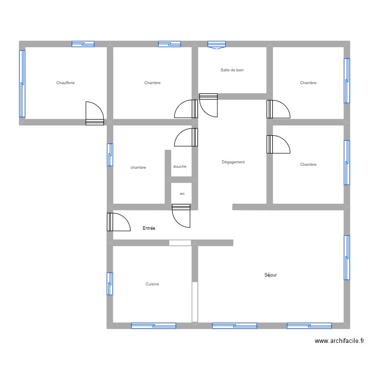 Maison Sévrier . Plan de 8 pièces et 131 m2