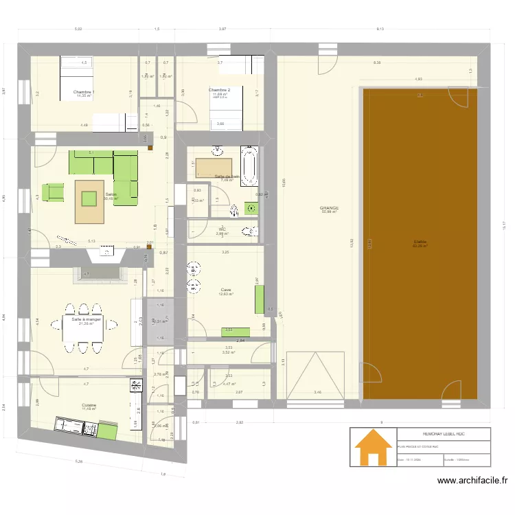 Remoray RdC Amenagement. Plan de 
