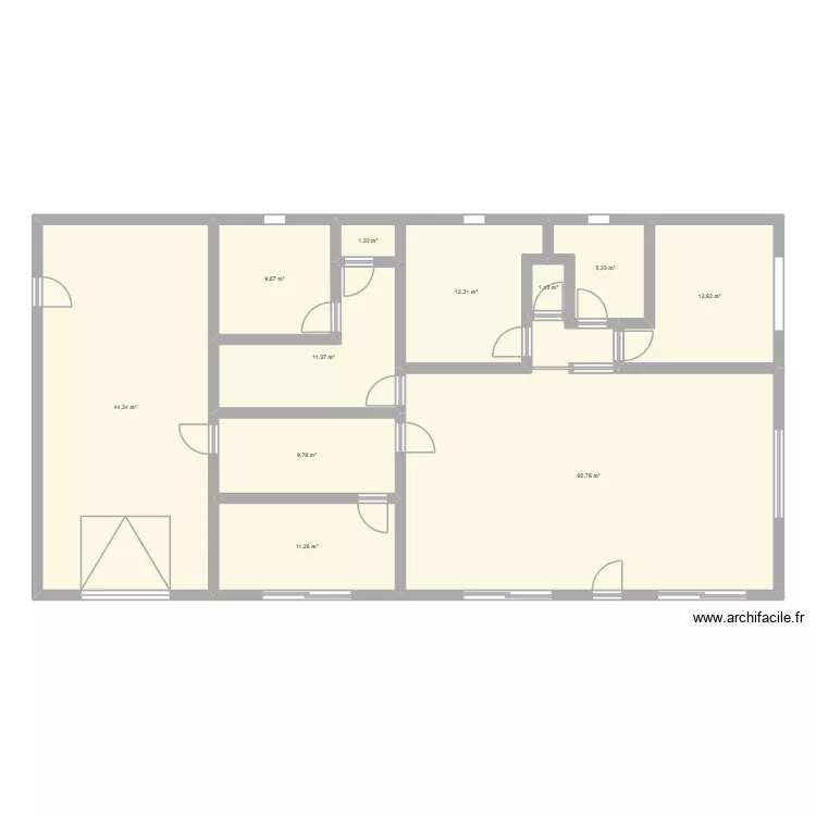 Plan 3. Plan de 11  et 180 m²