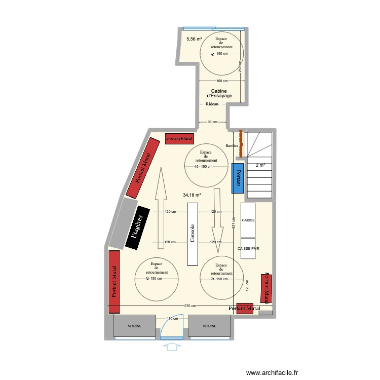 BOUTIQUE. Plan de 0 pièce et 0 m2