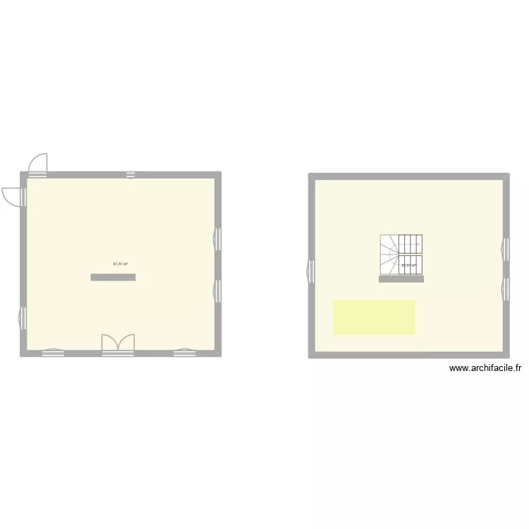 Base MdE tests. Plan de 2  et 123 m²